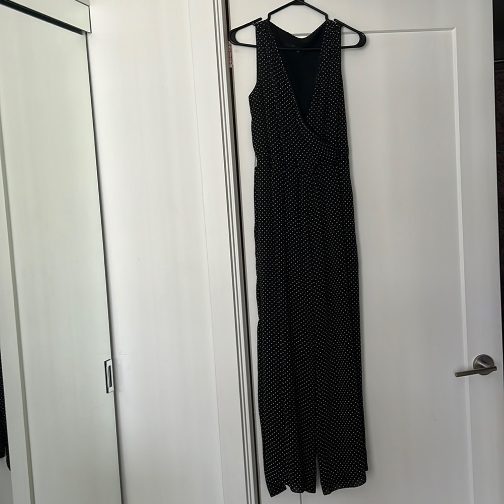 Polka dots perspective jumpsuit